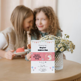 Leuke Eenhoorn Verjaardagsfeestuitnodiging Kaart