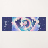 Leuke eenhoorn yoga mat met aangepaste naam (Voorkant (horizontaal))