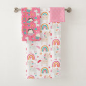 Leuke Eenhoorns Fairies Girly Patroon Bad Handdoek (Insitu)