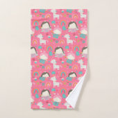Leuke Eenhoorns Fairies Girly Patroon Bad Handdoek (Handdoek)