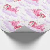 Leuke Eenhoorns Kerst Cadeaupapier (Hoek)