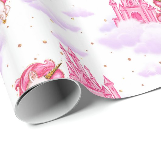 Leuke Eenhoorns Kerst Cadeaupapier (Rol Hoek)