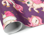 Leuke Eenhoorns Kerst Cadeaupapier (Rol Hoek)