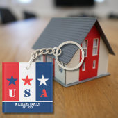 Leuke Eenvoudige Amerikaanse Vlag, Patriottische U Sleutelhanger