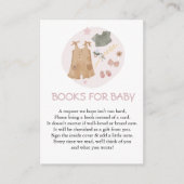Leuke Eenvoudige Babykleding Roze Boeken voor Baby Informatiekaartje (Voorkant)