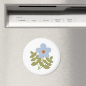 Leuke eenvoudige blauwe bloem magneet (Insitu (Vaatwasser))