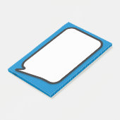 Leuke Eenvoudige Blauwe Stripboek Spraakballon Post-it® Notes (Schuin)