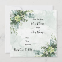 Leuke eenvoudige bruiloft uitnodiging