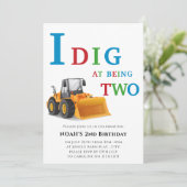 Leuke eenvoudige constructie thema jongens partij kaart (Staand voorkant)