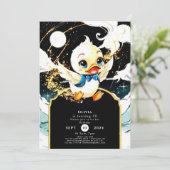 Leuke eenvoudige eend verjaardag kaart (Staand voorkant)