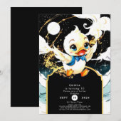 Leuke eenvoudige eend verjaardag kaart (Voorkant / Achterkant)