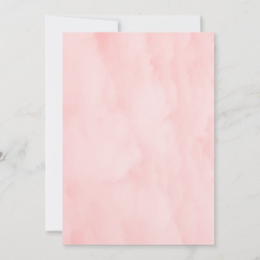 Leuke Eenvoudige Gouden & Roze Verjaardagsuitnodig Notitiekaartje (Achterkant)