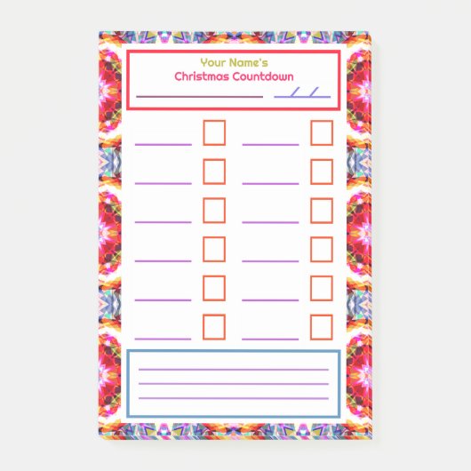 Leuke eenvoudige kerstster notities Planner Organi Post-it® Notes (Voorkant)