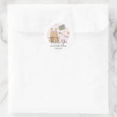 Leuke eenvoudige kleding roze Baby shower dank u Ronde Sticker (Tas)