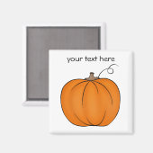 Leuke eenvoudige pompoen magneet (Voorkant / Achterkant)