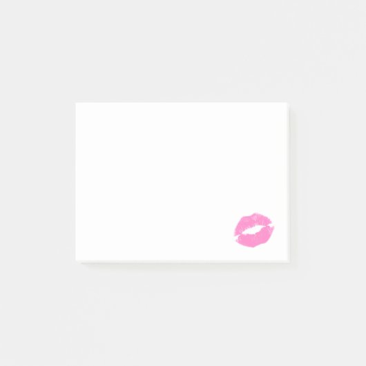 Leuke Eenvoudige Roze Kus Post-it® Notes (Voorkant)