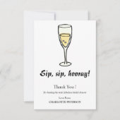 Leuke & eenvoudige Vrijgezellenfeest Host Dank u Notitiekaartje (Voorkant)