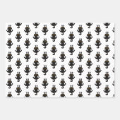 Leuke eenvoudige zwarte kat inpakpapier vel (Voorkant 2)