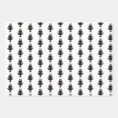 Leuke Eenvoudige Zwarte Kat Inpakpapier Vel (Voorkant 3)