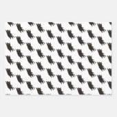 Leuke Eenvoudige Zwarte Kat Inpakpapier Vel (Voorkant 2)