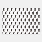 Leuke Eenvoudige Zwarte Kat Inpakpapier Vel (Voorkant 3)