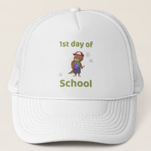 Leuke eerste dag schoolontwerp trucker pet