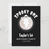 Leuke eerste Halloween Ghost 1e Verjaardag Spooky  Bedankkaart (Achterkant)