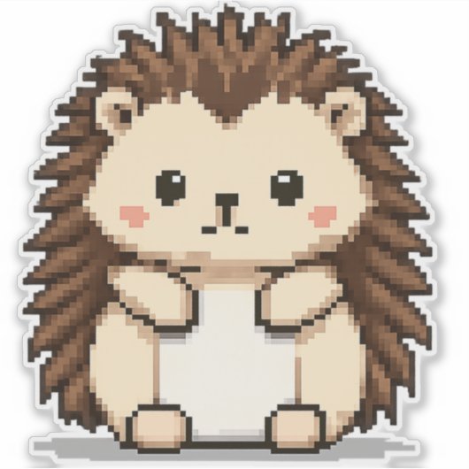 Leuke egel 6x6 sticker (Voorkant)