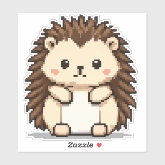 Leuke egel 6x6 sticker (Vel)