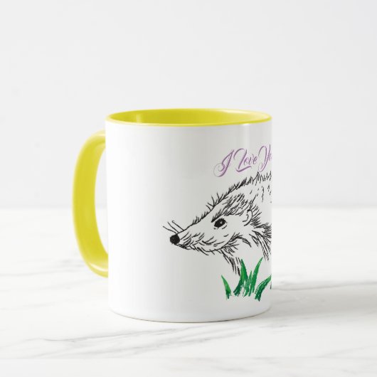 Leuke egel tekening Mok (Voorkant links)