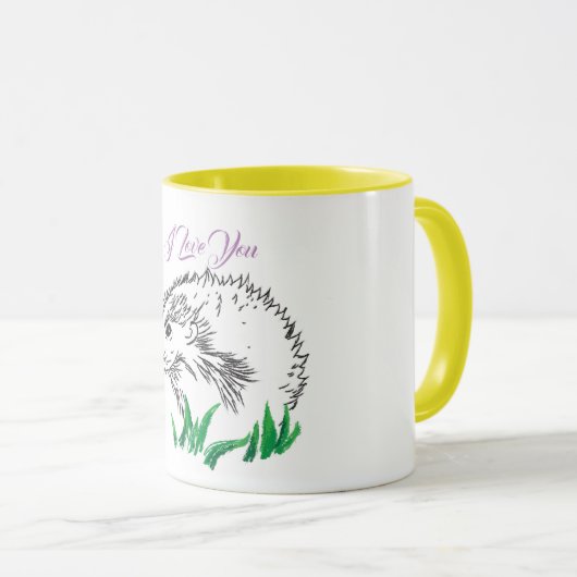 Leuke egel tekening Mok (Voorkant rechts)