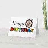 leuke egel - verjaardagskaart kaart (Voorkant)