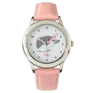 Leuke egel wilde dieren Kinder Waterverf Horloge