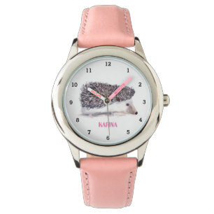 Leuke egel wilde dieren Kinder Waterverf Horloge
