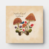 Leuke egels met bloemen en paddenstoelen fotoplaat (Voorkant)