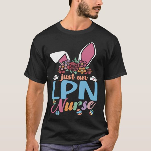 Leuke Eggcellent LPN Verpleegster Paashaas Oor Ver T-shirt (Voorkant)