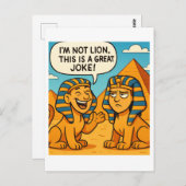 Leuke Egyptische Leeuw Grap | Ik lieg niet kaart (Voorkant / Achterkant)