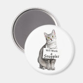 Leuke Egyptische Mau Cat Adverteren voor Snuggles Magneet (Voorkant / Achterkant)