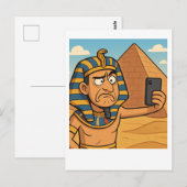 Leuke Egyptische selfie met piramide Briefkaart (Voorkant / Achterkant)