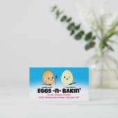 Leuke eieren bakgereedschap bakkerij banketbakker visitekaartje (Staand voorkant)