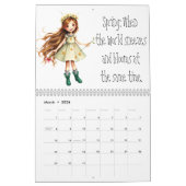 Leuke & eigenzinnige cartoon meisjes kalender (Mar 2026)