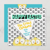 Leuke eigenzinnige "Happy Easter You Crazy Chicken