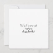 Leuke eigenzinnige vogels Happy Birthday Flat Squa Notitiekaartje (Achterkant)