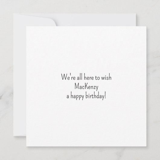 Leuke eigenzinnige vogels Happy Birthday Flat Squa Notitiekaartje (Achterkant)