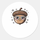 Leuke eikel Classic T-Shirt Ronde Sticker (Voorkant)