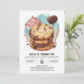 Leuke Elegante Chocolade Cookies Verjaardag Kaart (Staand voorkant)