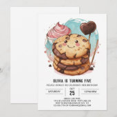 Leuke Elegante Chocolade Cookies Verjaardag Kaart (Voorkant / Achterkant)