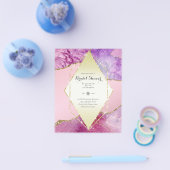 Leuke Elegante, Glitterende BUDGET Bruidsdouche Flyer (Enkel)