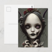 Leuke Elegante Kleine Gotische Heks Faery Artwork Briefkaart (Voorkant / Achterkant)