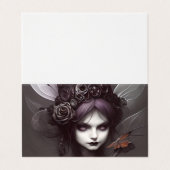 Leuke Elegante Kleine Gotische Heks Faery Artwork Visitekaartje (Buitenkant ongevouwen)